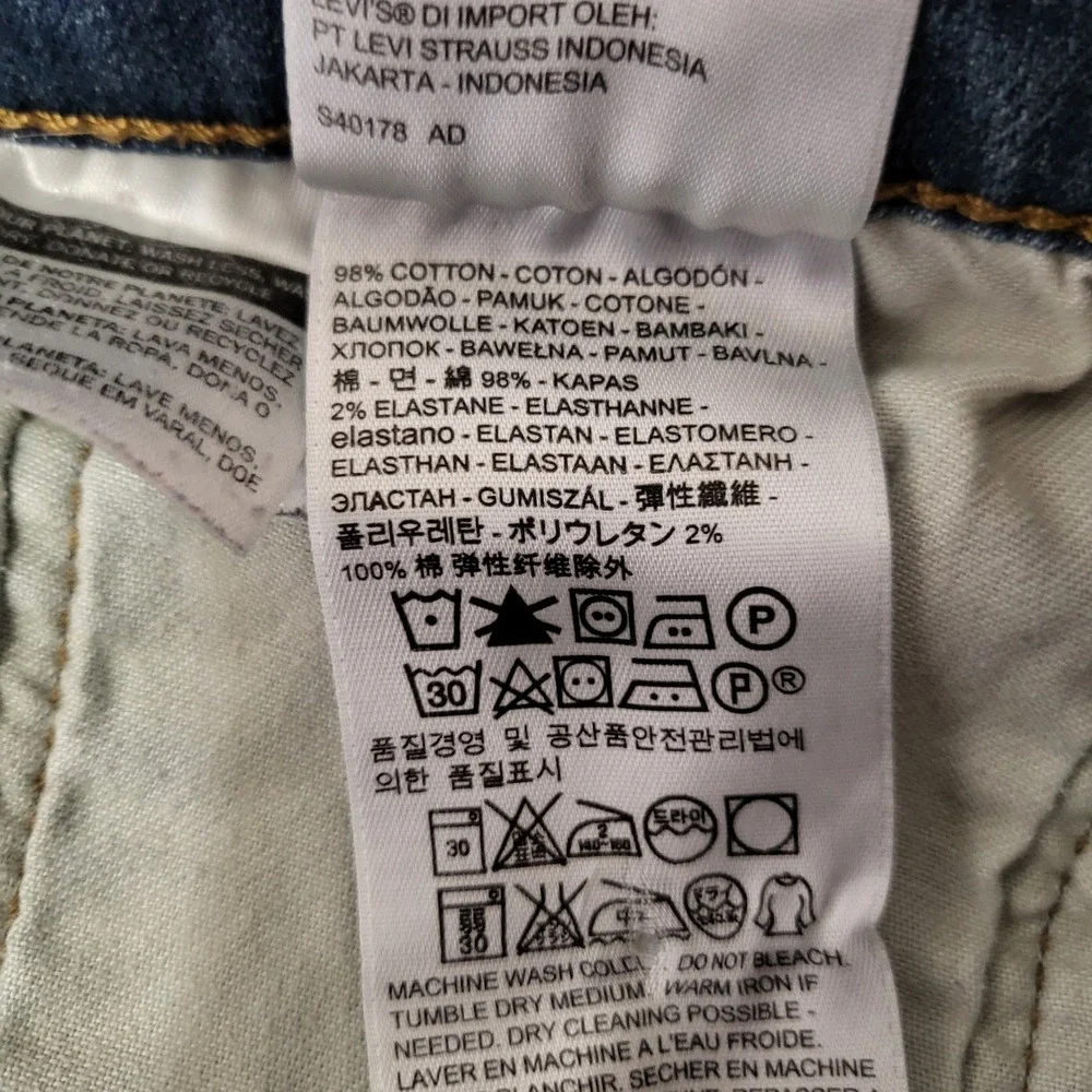 Levis 514 Mens Jeans W34 L30 Straight Fit‎ Medium Wash Blue Denim Pants